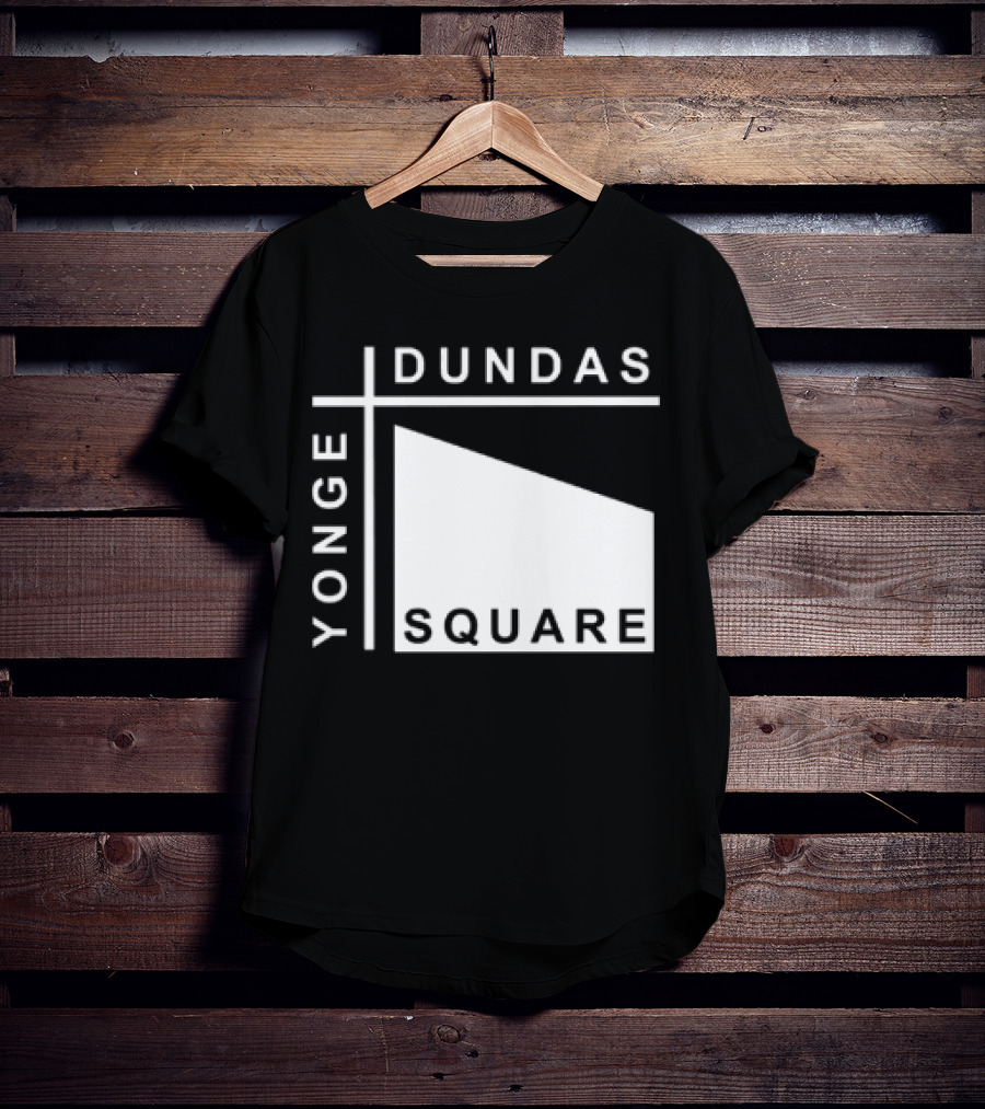 Yonge Dundas Square Toronto Landmark Icon Text T-Shirt