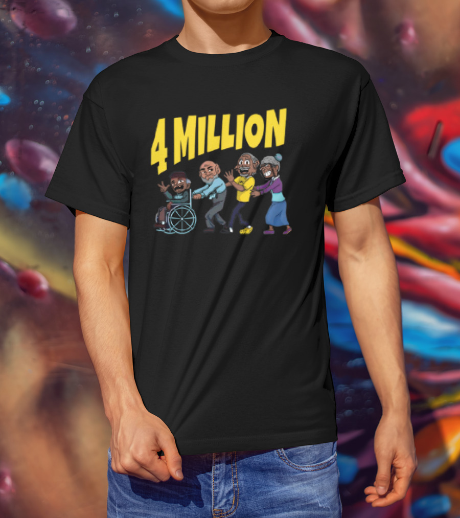 Daydrianharding 4 Million Subscribers Celebration With Group Cartoon Characters T-Shirt