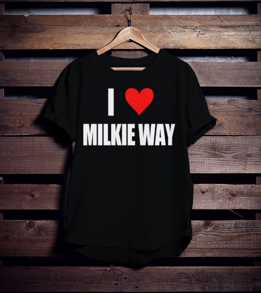 I Love Milkie Way Cute Cow Theme T-Shirt