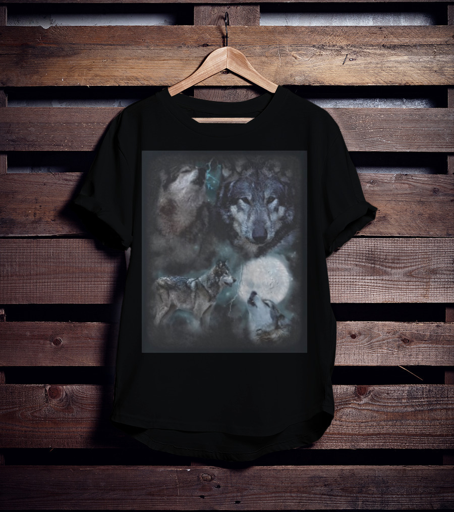 Mayahiga Wolf Acid Howling Moonstorm Vision T-Shirt