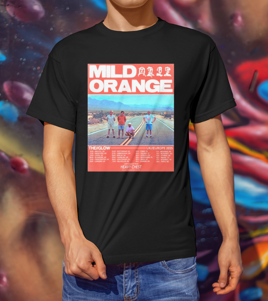 Mild Orange The Glow Tour UK Europe 2025 Dates With Heavy Chest T-Shirt