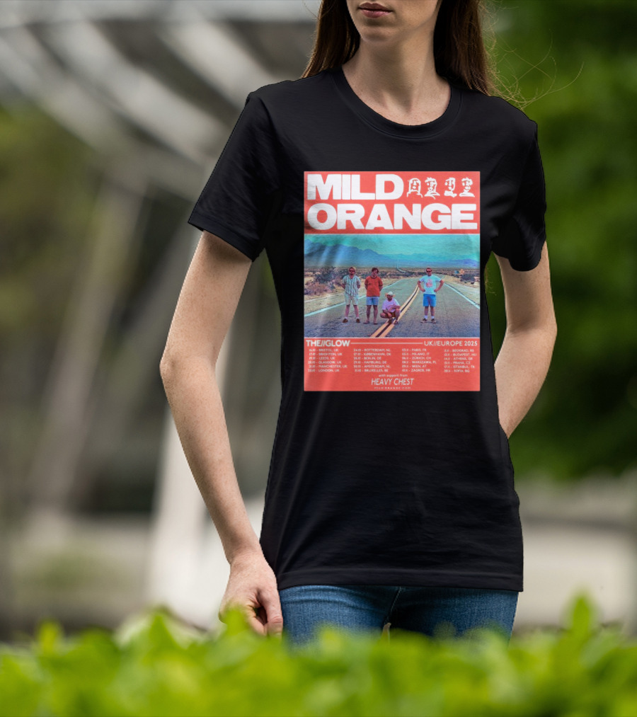 Mild Orange The Glow Tour UK Europe 2025 Dates With Heavy Chest T-Shirt