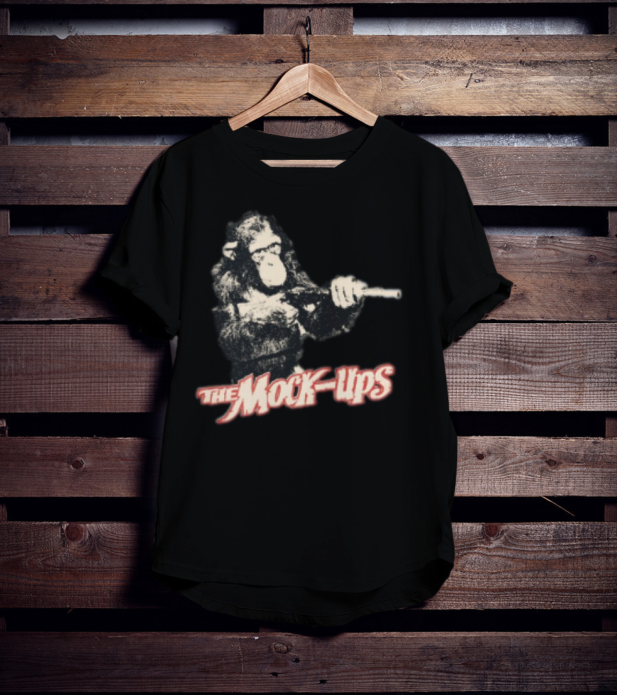 The Mock Ups Monkey Holding Toy Gun T-Shirt