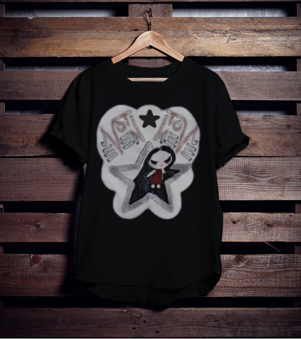 Not Even Emily Gothic Star Character Patch T-Shirt