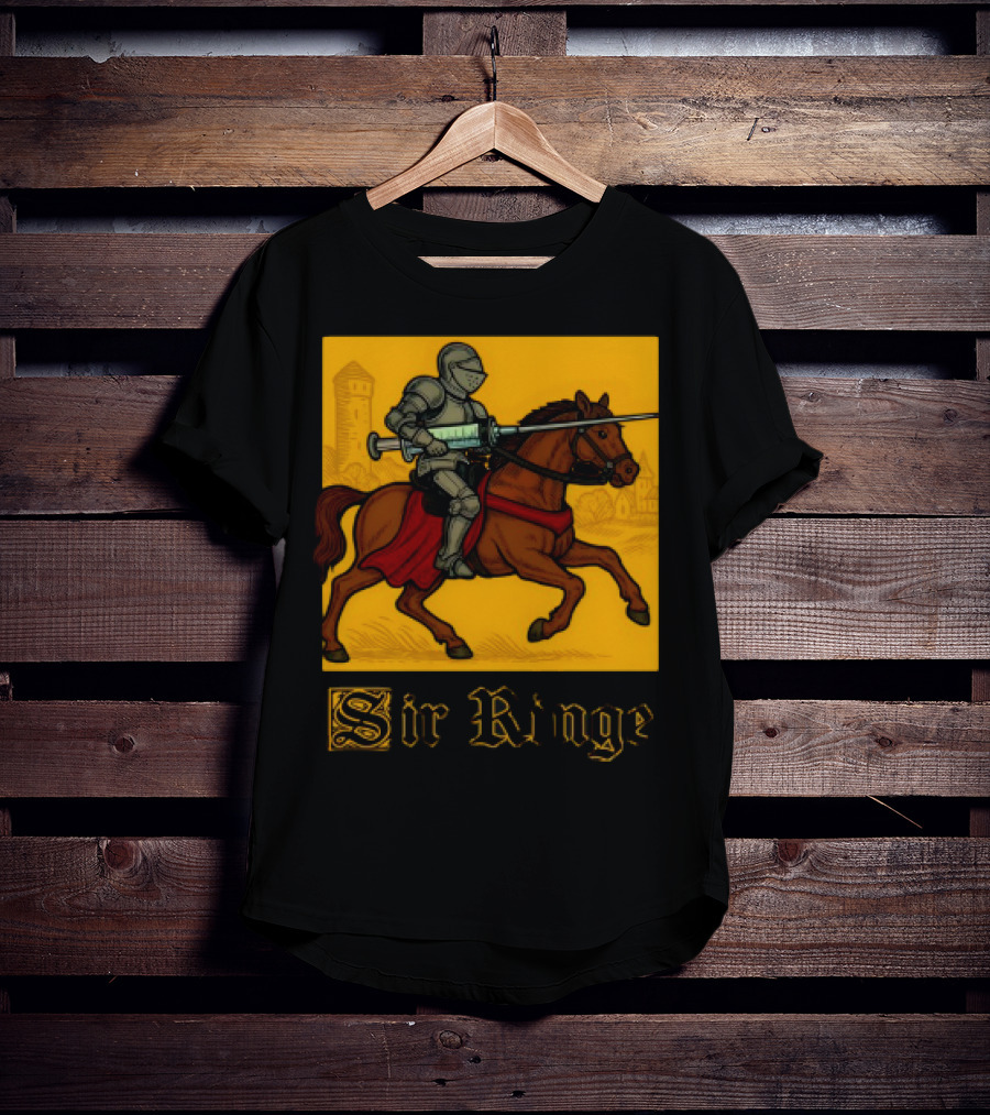 Orbital Sir Ringe Knight On Horse With Syringe Lance T-Shirt