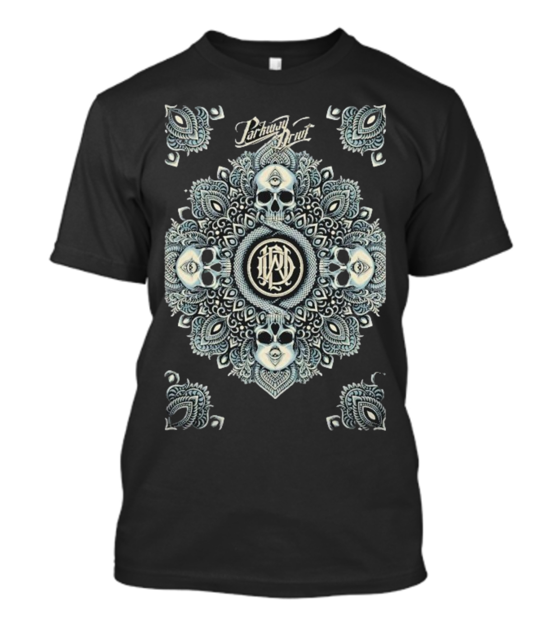 Parkway Drive Intricate Mandala Skull Pattern Oct 4 2025 OVO Arena Wembley T-Shirt