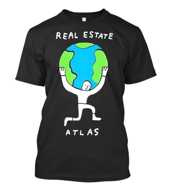 Real Estate Atlas Holding Planet Earth T-Shirt