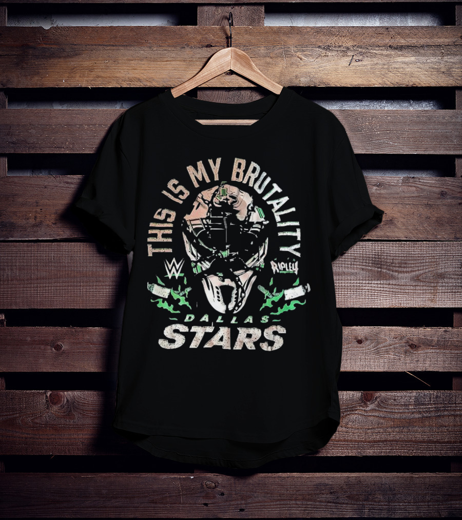 Dallas Stars WWE Rhea Ripley This Is My Brutality Collaboration T-Shirt