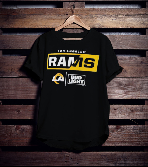 Los Angeles Rams Bud Light Collaboration NFL Sports Fans T-Shirt