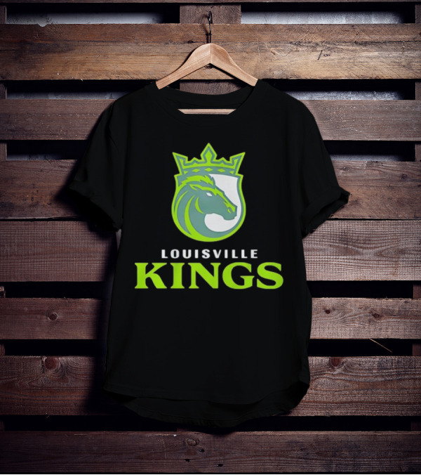 Louisville Kings Horse Emblem With Crown Branding T-Shirt