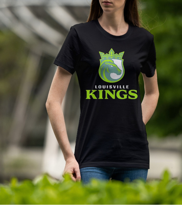 Louisville Kings Horse Emblem With Crown Branding T-Shirt