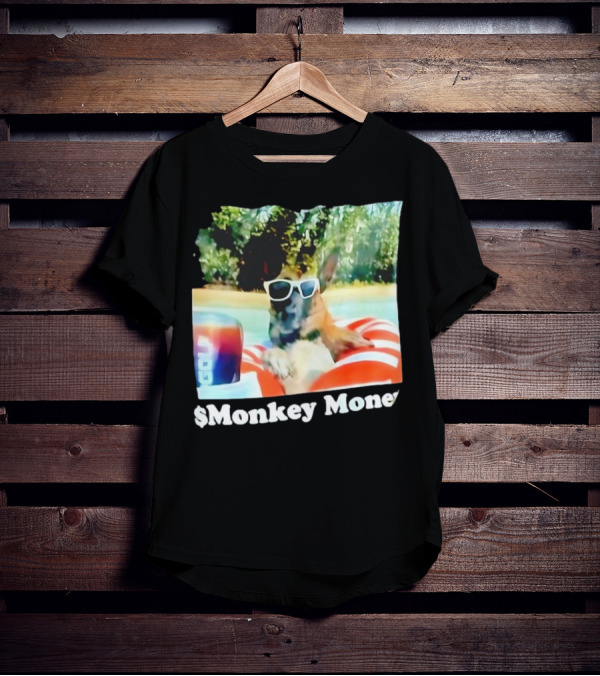 Monkey Money Dog German Shepherd Sunglasses Pool Float Chill T-Shirt