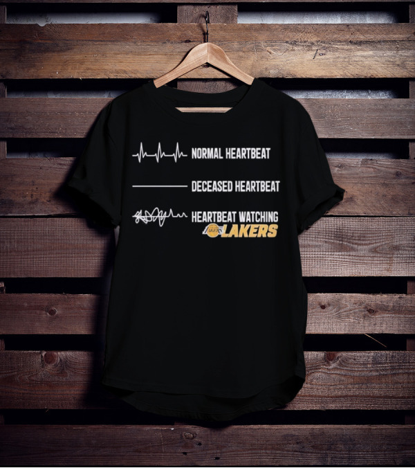 Normal Heartbeat Deceased Heartbeat Ing Lakers T-Shirt