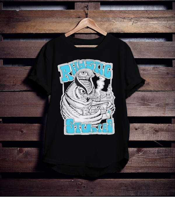 Rhystic Studies Owl Smoking Pipe Reading Book Goldsaber Collaboration T-Shirt
