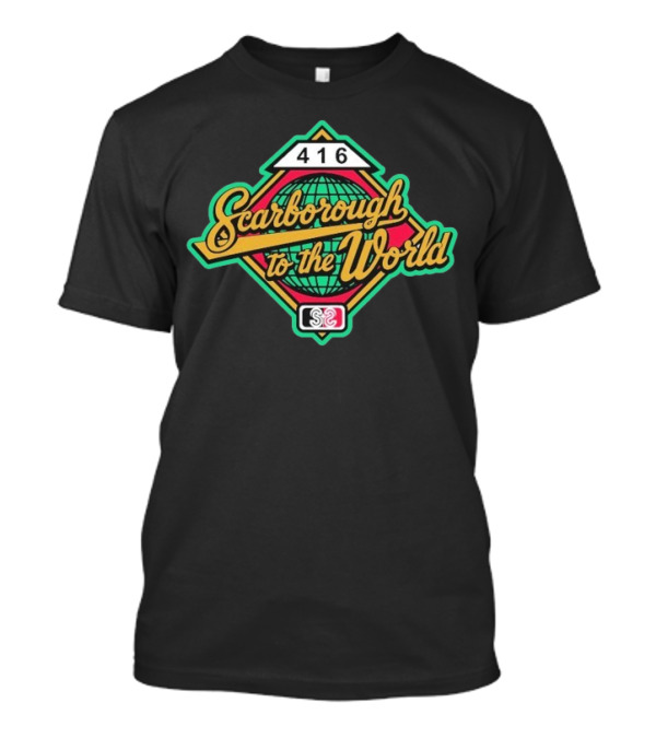 Scarborough To The World 416 Retro Globe Emblem T-Shirt