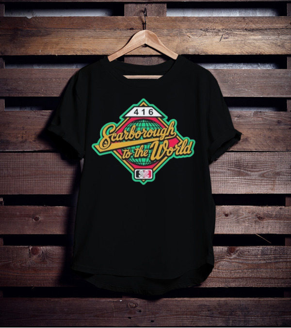 Scarborough To The World 416 Retro Globe Emblem T-Shirt
