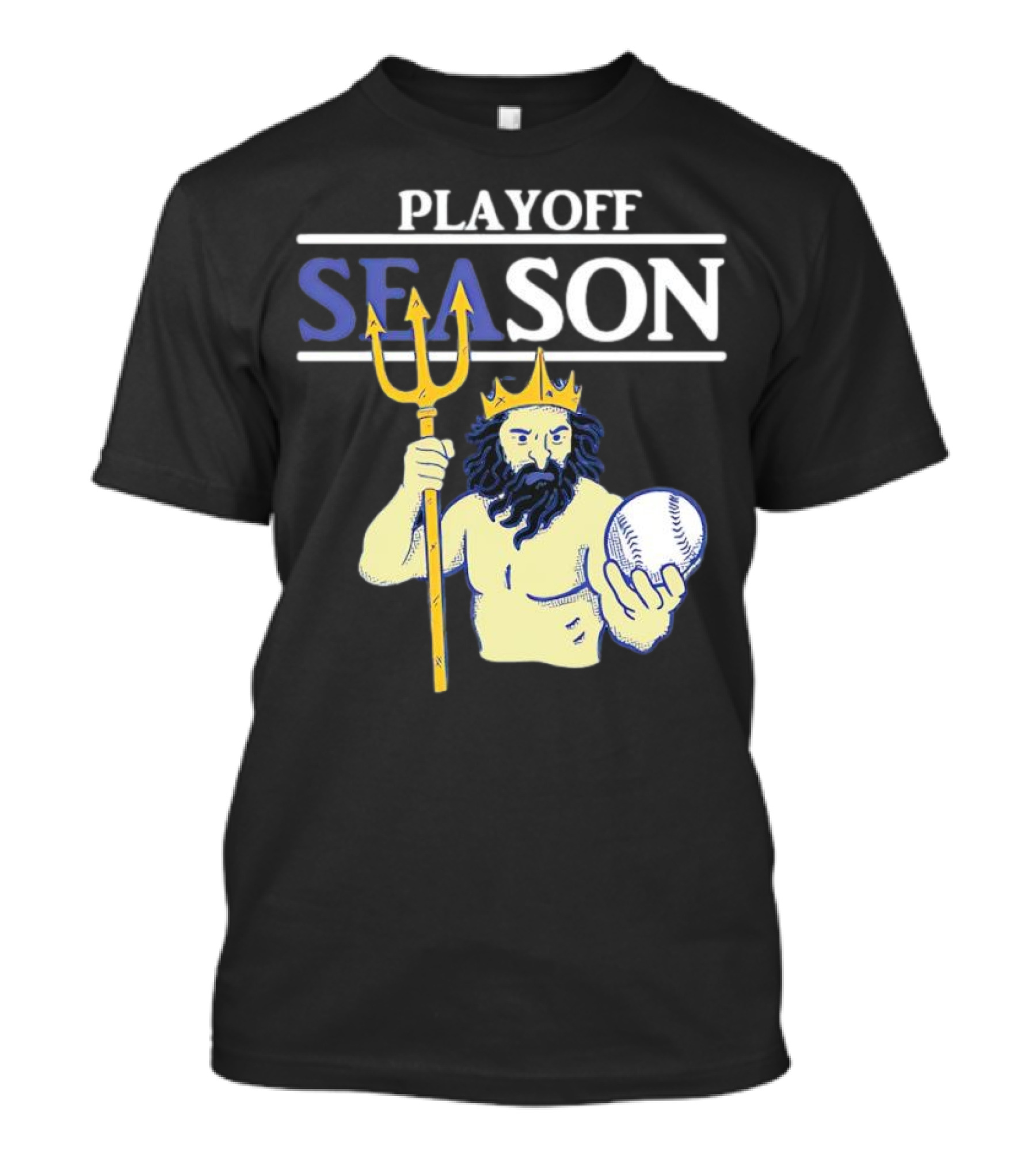 "Seattle Mariners Playoff Season Poseidon Baseball Trident" T-Shirt