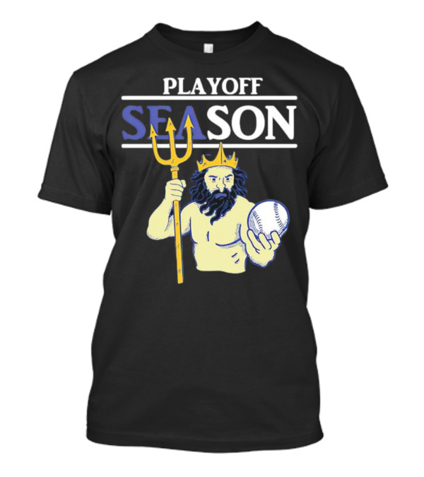 "Seattle Mariners Playoff Season Poseidon Baseball Trident" T-Shirt