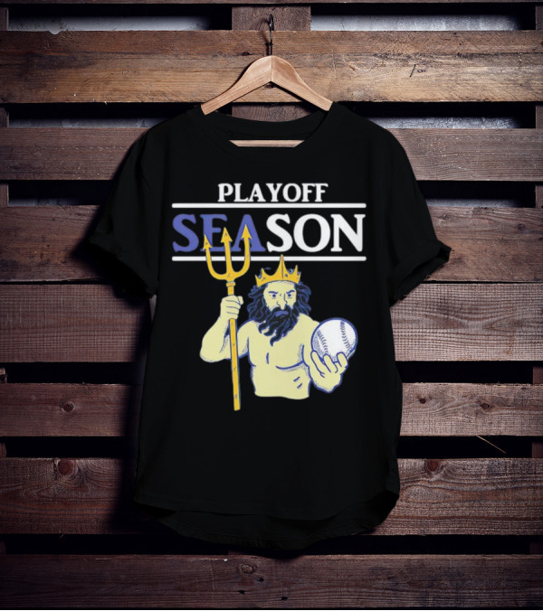 "Seattle Mariners Playoff Season Poseidon Baseball Trident" T-Shirt