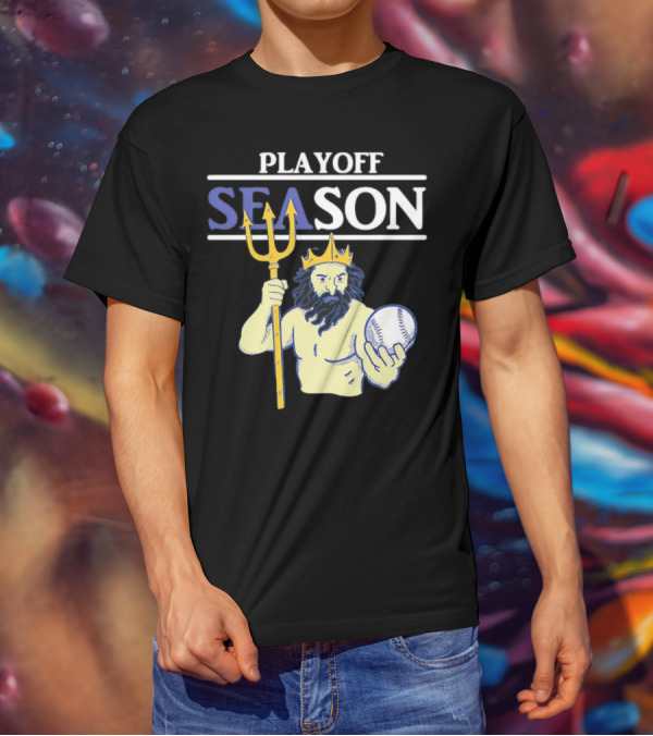 "Seattle Mariners Playoff Season Poseidon Baseball Trident" T-Shirt
