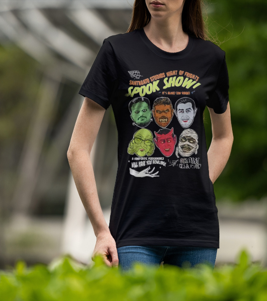 Santagato Studios Night Of Frights Spook Show Monster Mash Live On Stage T-Shirt