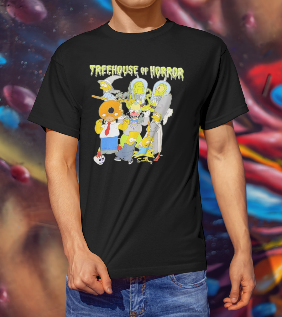 The Simpsons Treehouse Of Horror Characters Halloween Compilation T-Shirt