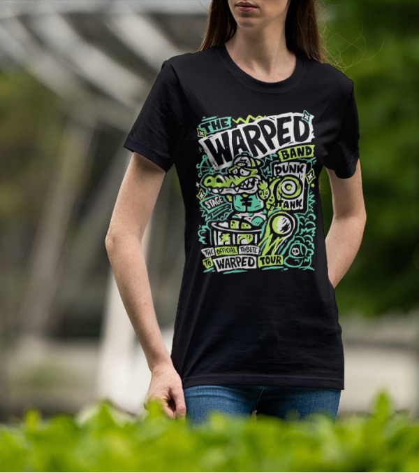 The Warped Band Dunk Tank Warped Tour Crocodile Cartoon T-Shirt