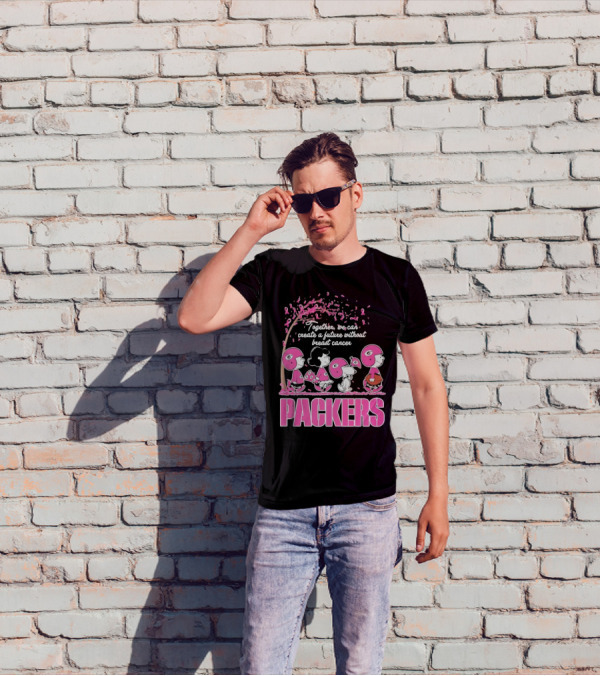 Together We Can Create A Future Without Breast Cancer Packers And Peanuts Collaboration T-Shirt