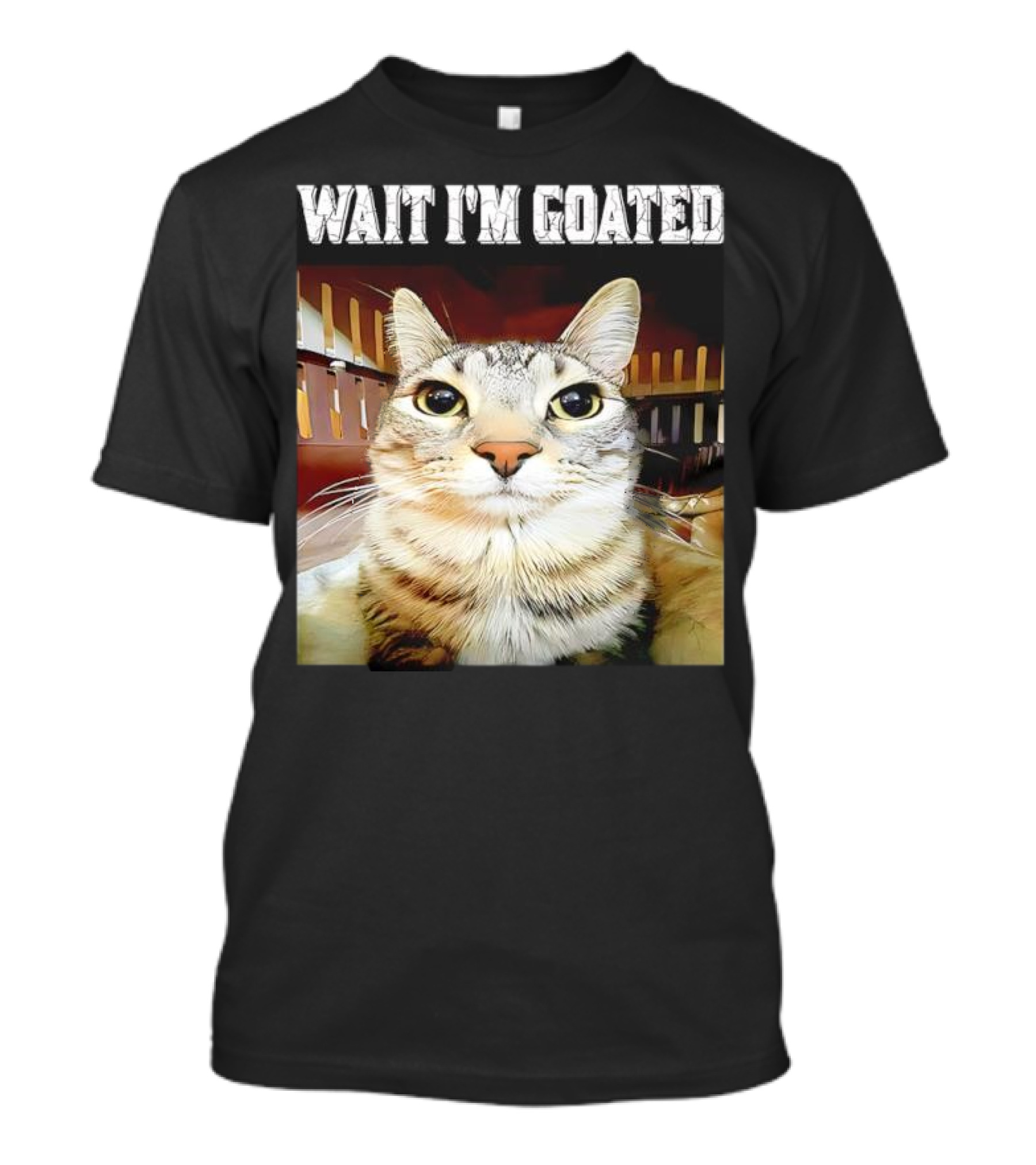 Wait I'm Goated Cat Meme T-Shirt