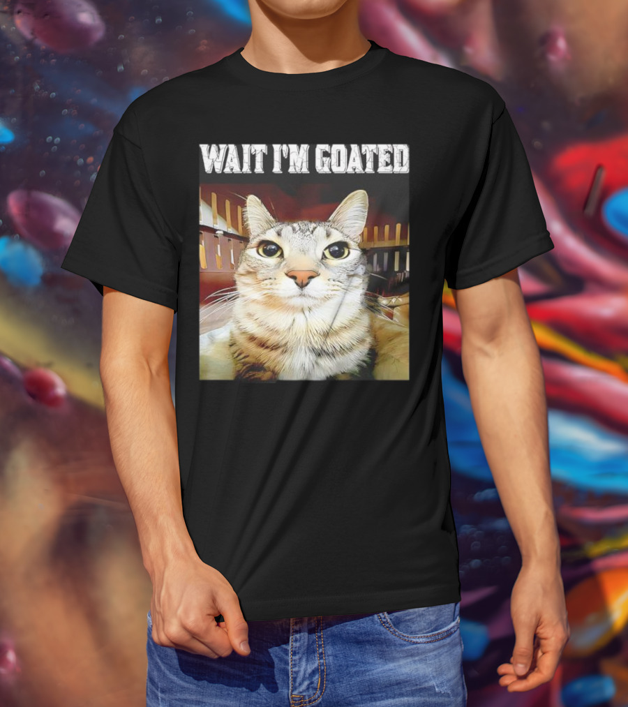 Wait I'm Goated Cat Meme T-Shirt