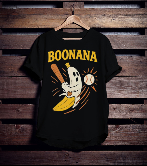 Boonana Baseball Funny Halloween Ghost Banana Costume T-Shirt
