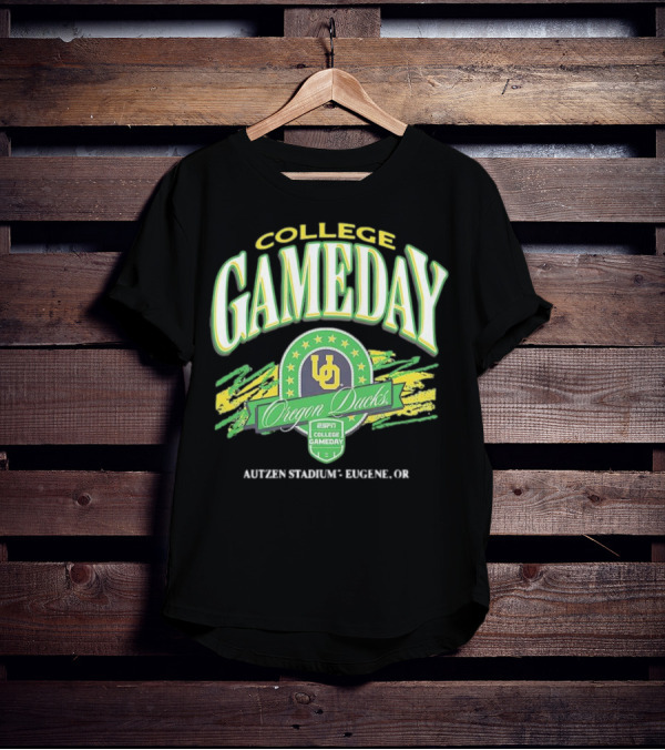 College GameDay Oregon Ducks ESPN Autzen Stadium Eugene OR T-Shirt