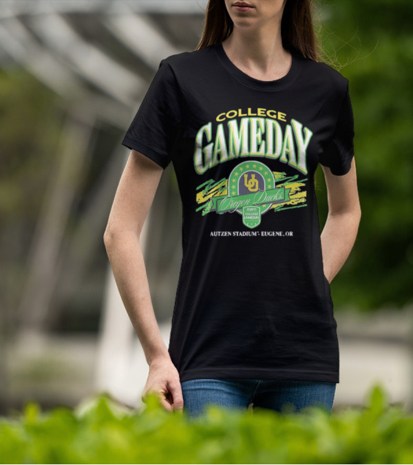 College GameDay Oregon Ducks ESPN Autzen Stadium Eugene OR T-Shirt