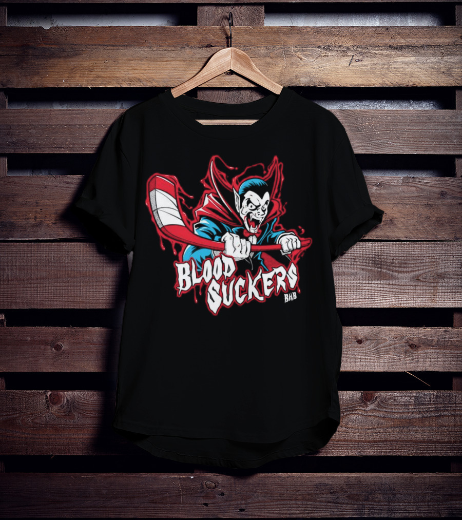 Count Dracula Blood Suckers Hockey Vampire T-Shirt