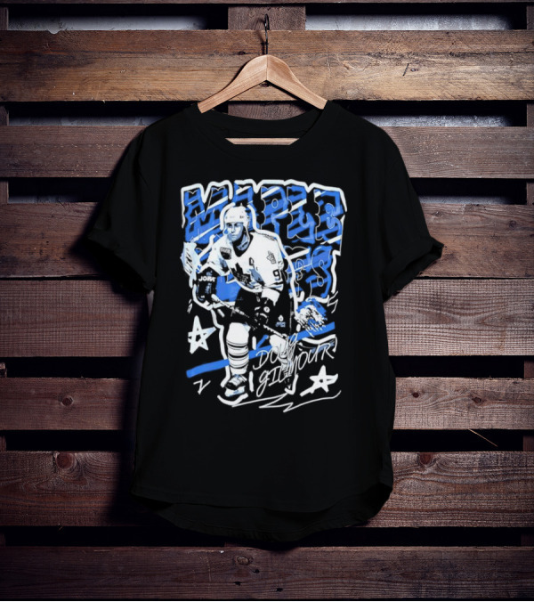Doug Gilmour Toronto Maple Leafs Number 93 Hockey Player Signature Skating Stars T-Shirt