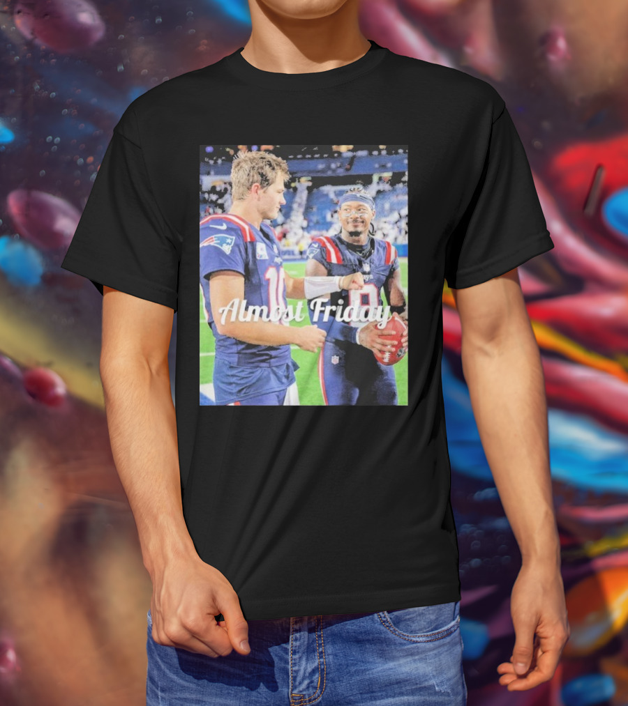 Almost Friday Drake Maye Stefon Diggs Football Moment T-Shirt