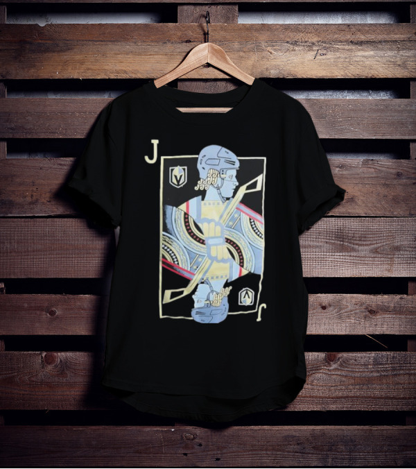 Fanatics Jack Eichel Vegas Golden Knights Playing Card Artwork Star Pattern T-Shirt