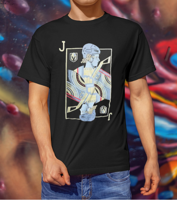 Fanatics Jack Eichel Vegas Golden Knights Playing Card Artwork Star Pattern T-Shirt