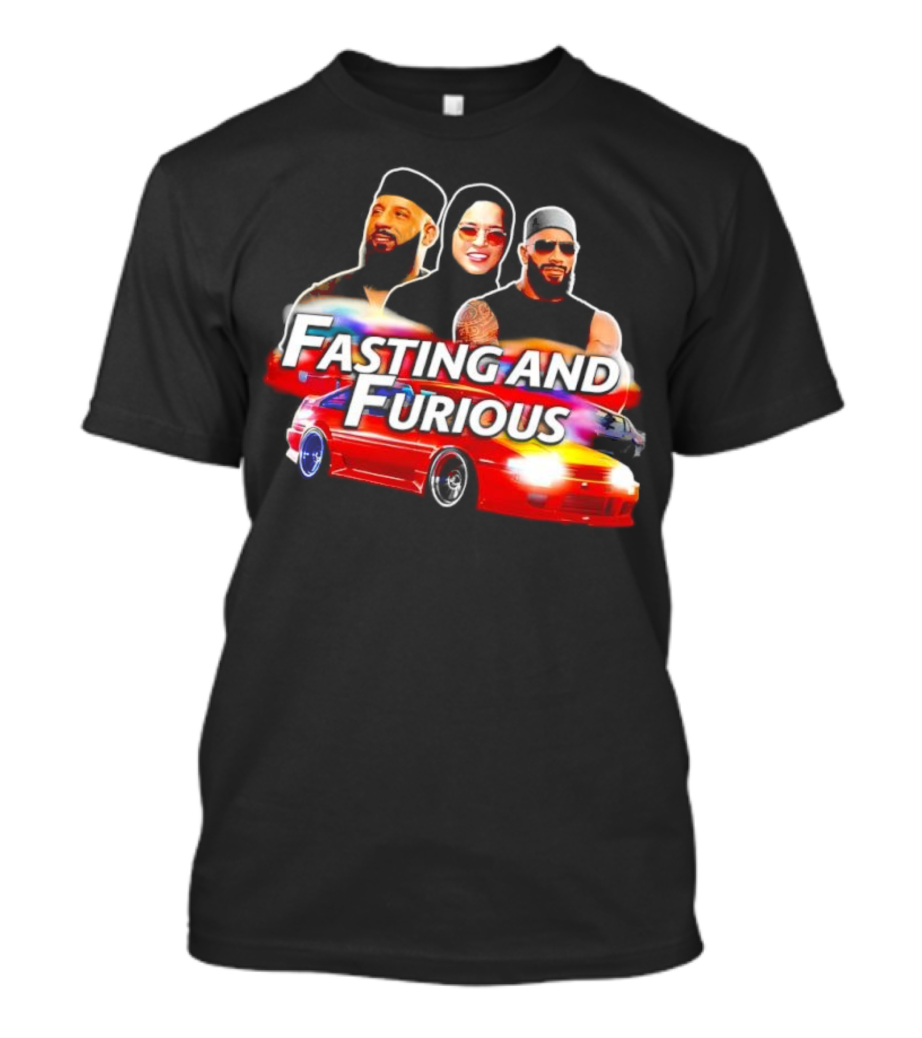 "Fasting And Furious Car Style With Trio Characters" T-Shirt