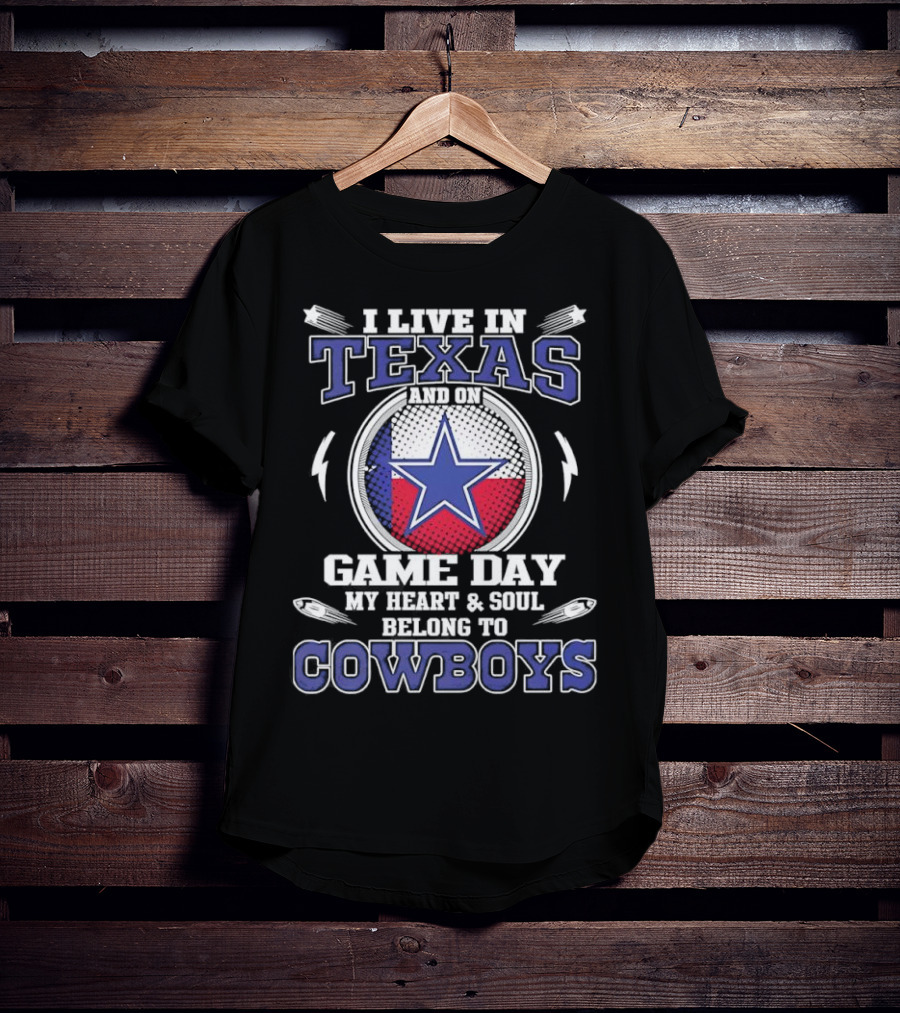 Texas Game Day Heart Soul Belong To Cowboys Dallas T-Shirt