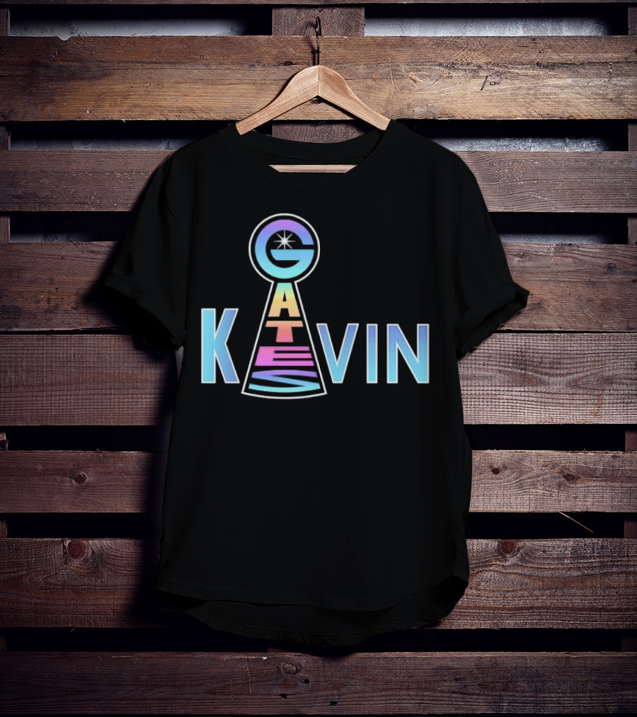 Kevin Gates Keyhole Gradient Text Art T-Shirt