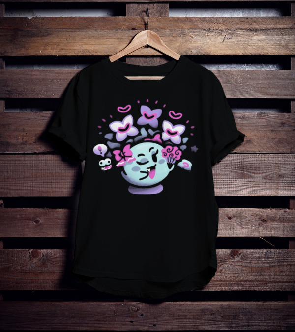 Minilla Forest Surprises Happy Planet With Butterflies And Flowers T-Shirt