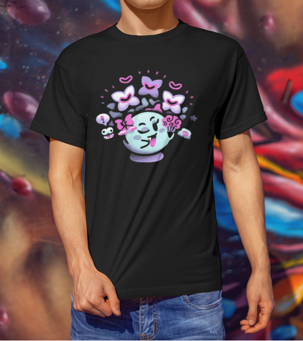 Minilla Forest Surprises Happy Planet With Butterflies And Flowers T-Shirt