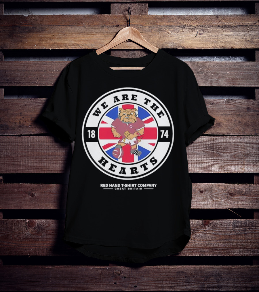 We Are The Hearts 1874 Red Hand Company Great Britain Union Jack Bulldog T-Shirt