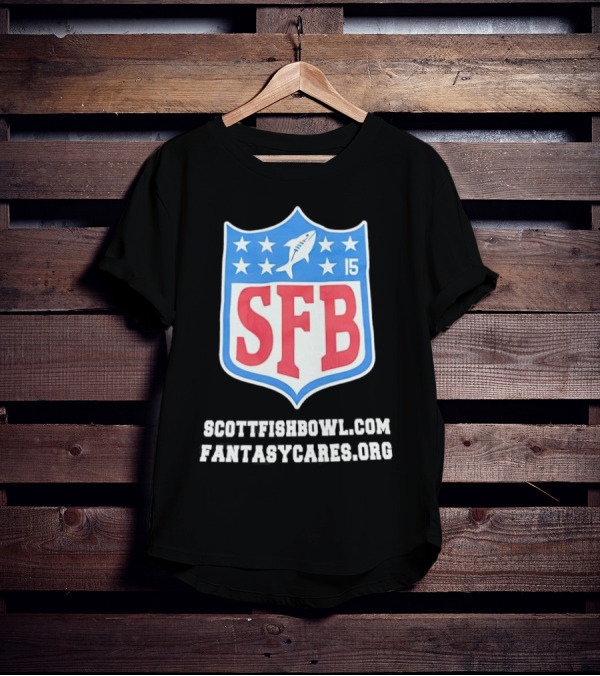 Scott Fish Bowl 15 SFB FantasyCares NFL Shield T-Shirt