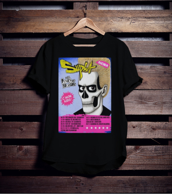 Supla Os Punks De Boutique C'mon Kids! 2025 Tour Agenda Festival Somos Rock T-Shirt