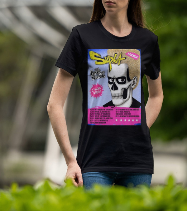 Supla Os Punks De Boutique C'mon Kids! 2025 Tour Agenda Festival Somos Rock T-Shirt