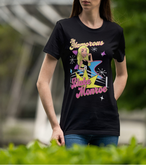 The Glamorous Blake Monroe Retro Wrestling Starburst T-Shirt