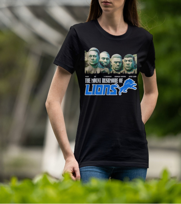 The Mount Rushmore Of Lions Sanders Johnson Moore Lane T-Shirt