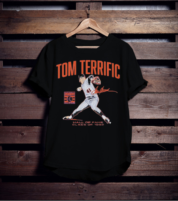 Tom Terrific National Baseball Hall Of Fame 1992 Class Signature T-Shirt